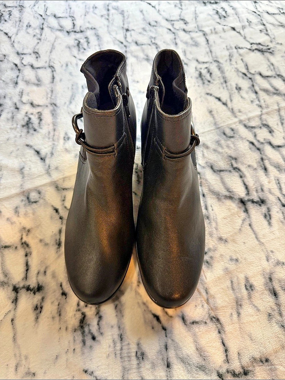 Clarks Emily2 Kaylie Leather Ankle Boots Black US 9½ M